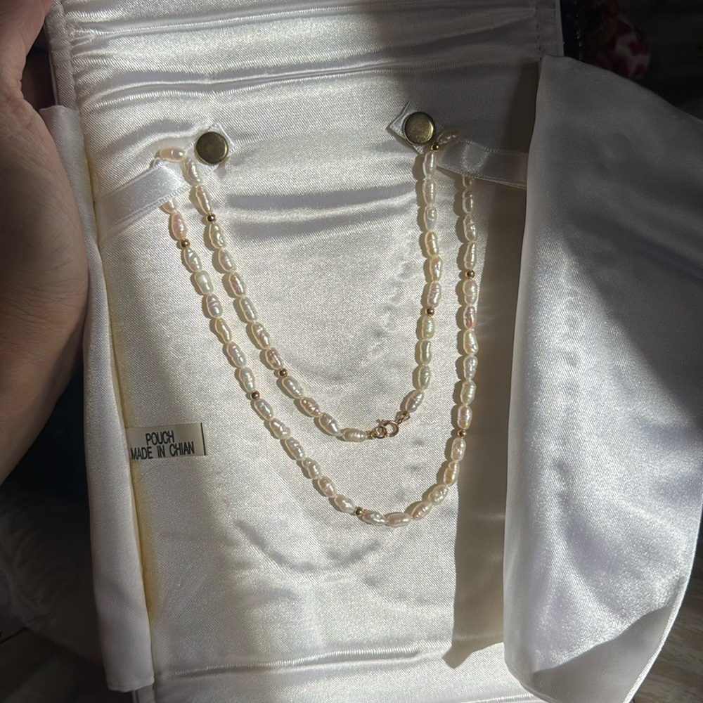 Pearl and 10k gold
Worn once